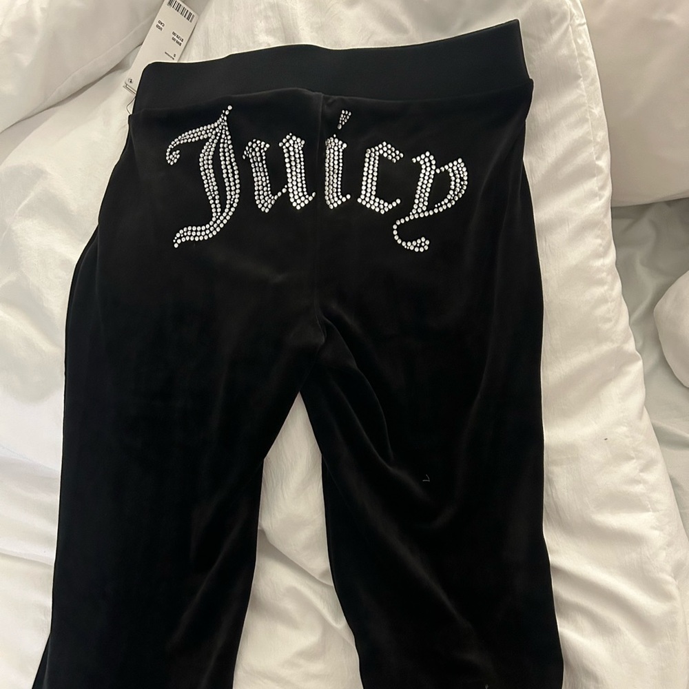 Black juicy couture sweatpants  suede